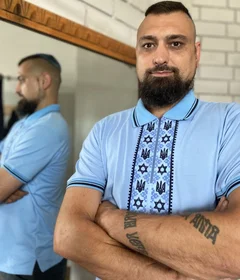 Вишиванка Шалом Україна блакитна